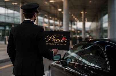 Professional Pioneer Limo chauffeur with luxury vehicle